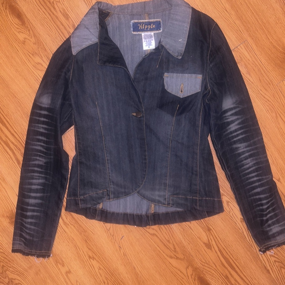 Women's Hippe Denim Jacket - grey